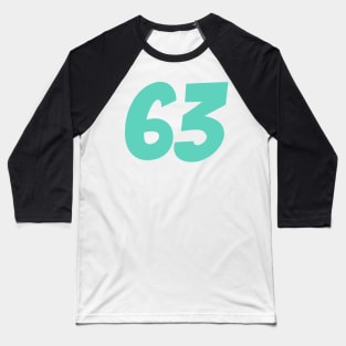 George Russell 63 - Driver Number Baseball T-Shirt